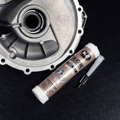 K2 Black Silicone 300g High-Temperature +350 C Gasket Maker - Sealant for Engine Parts & Automotive