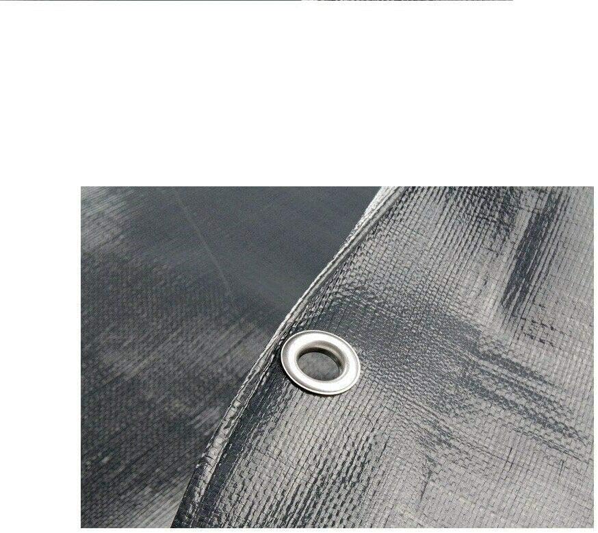 8 x 10 m Tarpaulin Cover - Grey 200GSM - Waterproof, Frost-Resistant, UV Protection, Multipurpose, Groundsheet