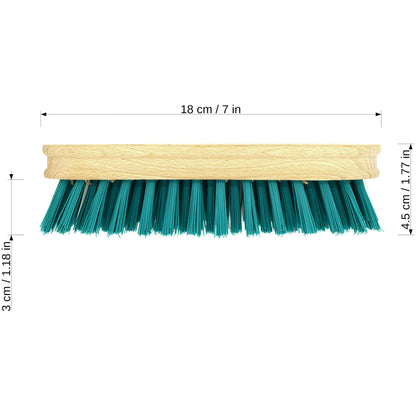 2 x Wooden Hand Scrubbing Brush with Stiff Bristles, Multipurpose and Water Resistant, Easy to Use and Long-Lasting