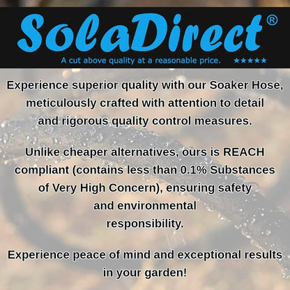 2 x 50 metres Soaker Hose, Porous Pipe, 2 x 50 m / 2 x 164 ft Long, Non-Toxic 100% Reach Compliant, Water Saving up to 70%