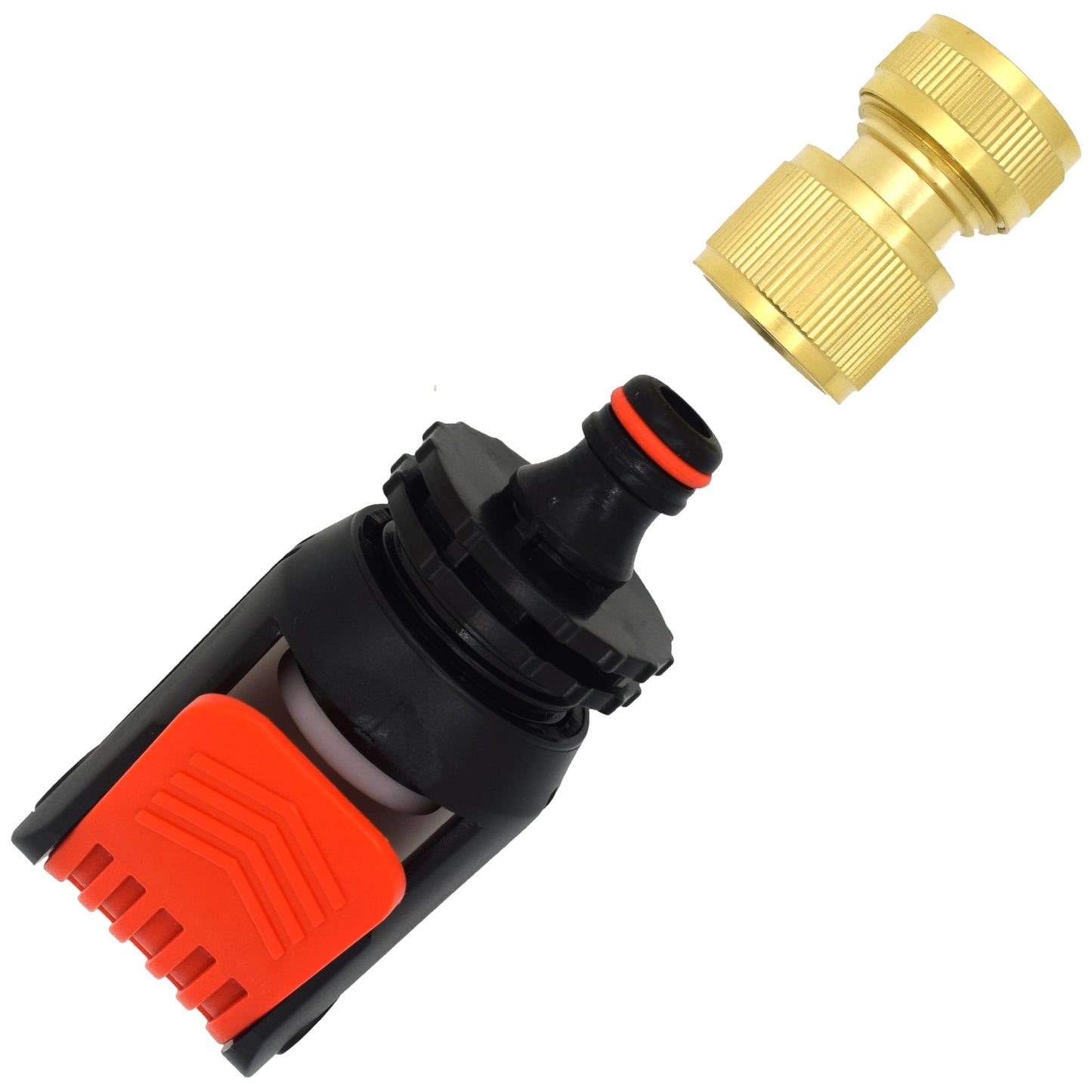 Universal Tap to Hose Connector Set with Brass Garden Hose Pipe Connector - Hozelock Compatible - Fits 1/2" - 5/8" Pipe (T1)
