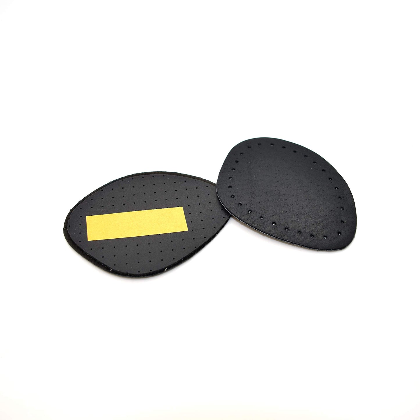 Pair of Black Leather Half Insoles Carbon Latex Anti Slip Shoe High Heel Pads Cushions (3-6)