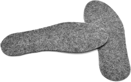Felt Shoe Insoles Soft Natural Comfort Warm Breathable Shoe Inserts (Size 8 UK / 42 EU)