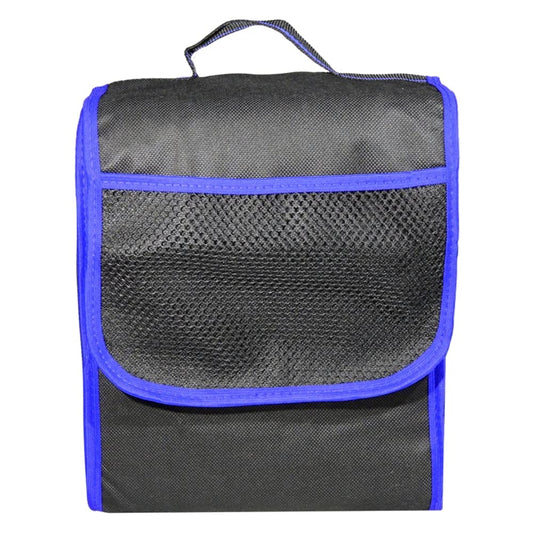 Car Boot Organiser Bag Anti Slip Foldable for Boot Storage Case Tool Bag Boot Tidy Bag, Suitable for All Vehicles, Black & Blue (S)