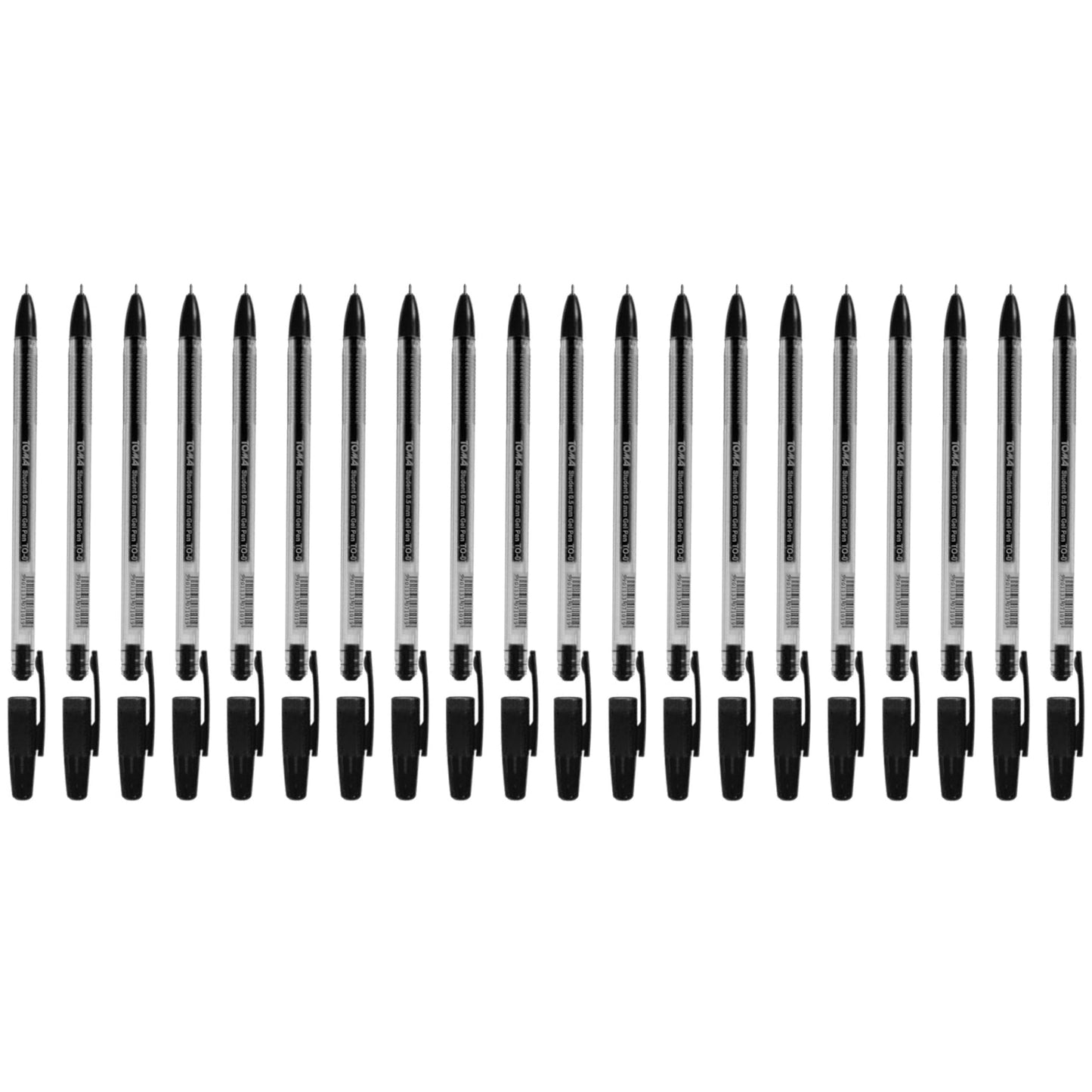Ballpoint Pens, Gel Ink Ballpoint Pens, Smudge Free, Extra Fine Point 0.5 mm, Ideal for School, Office (Black, 20 Pens)