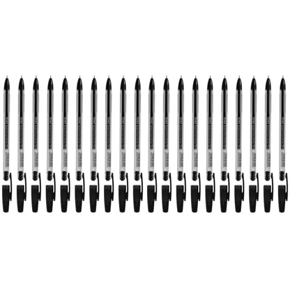 Ballpoint Pens, Gel Ink Ballpoint Pens, Smudge Free, Extra Fine Point 0.5 mm, Ideal for School, Office (Black, 20 Pens)
