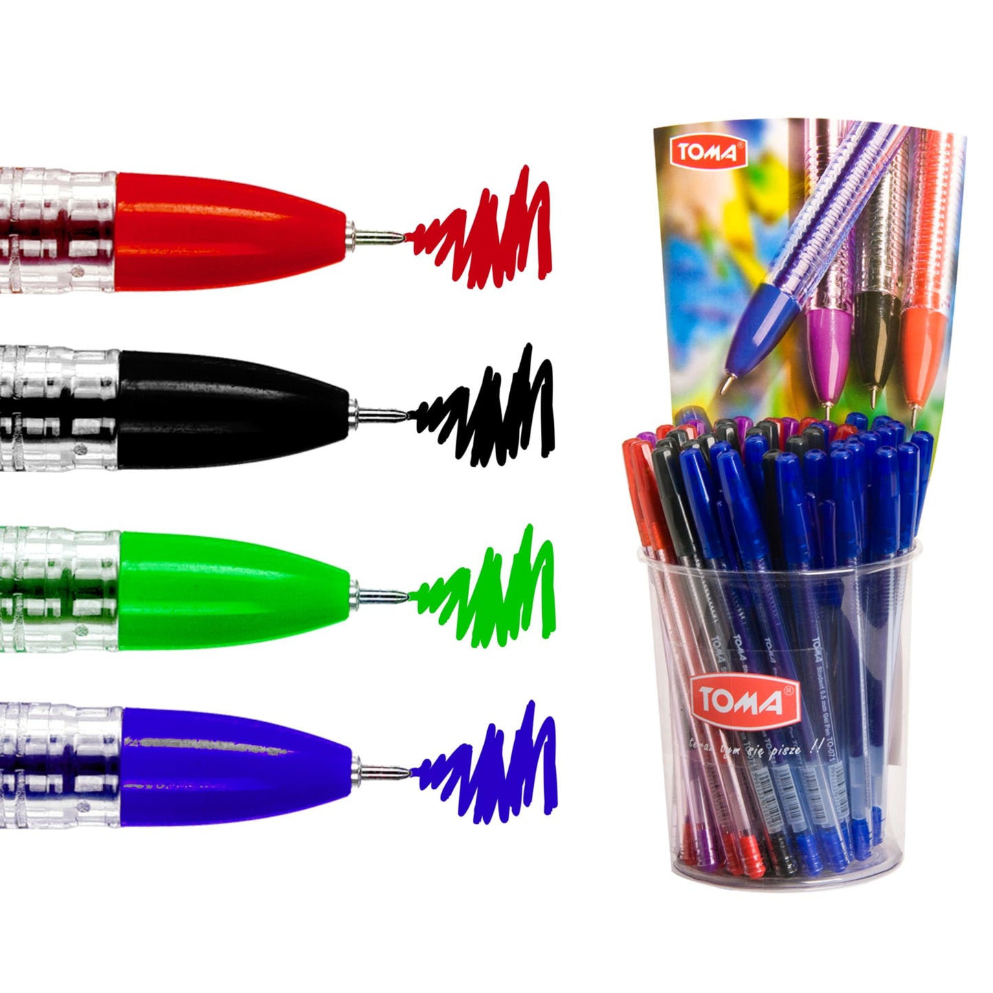 Ballpoint Pens, Gel Ink Ballpoint Pens, Smudge Free, Extra Fine Point 0.5 mm, Ideal for School, Office (Green, 20 Pens)