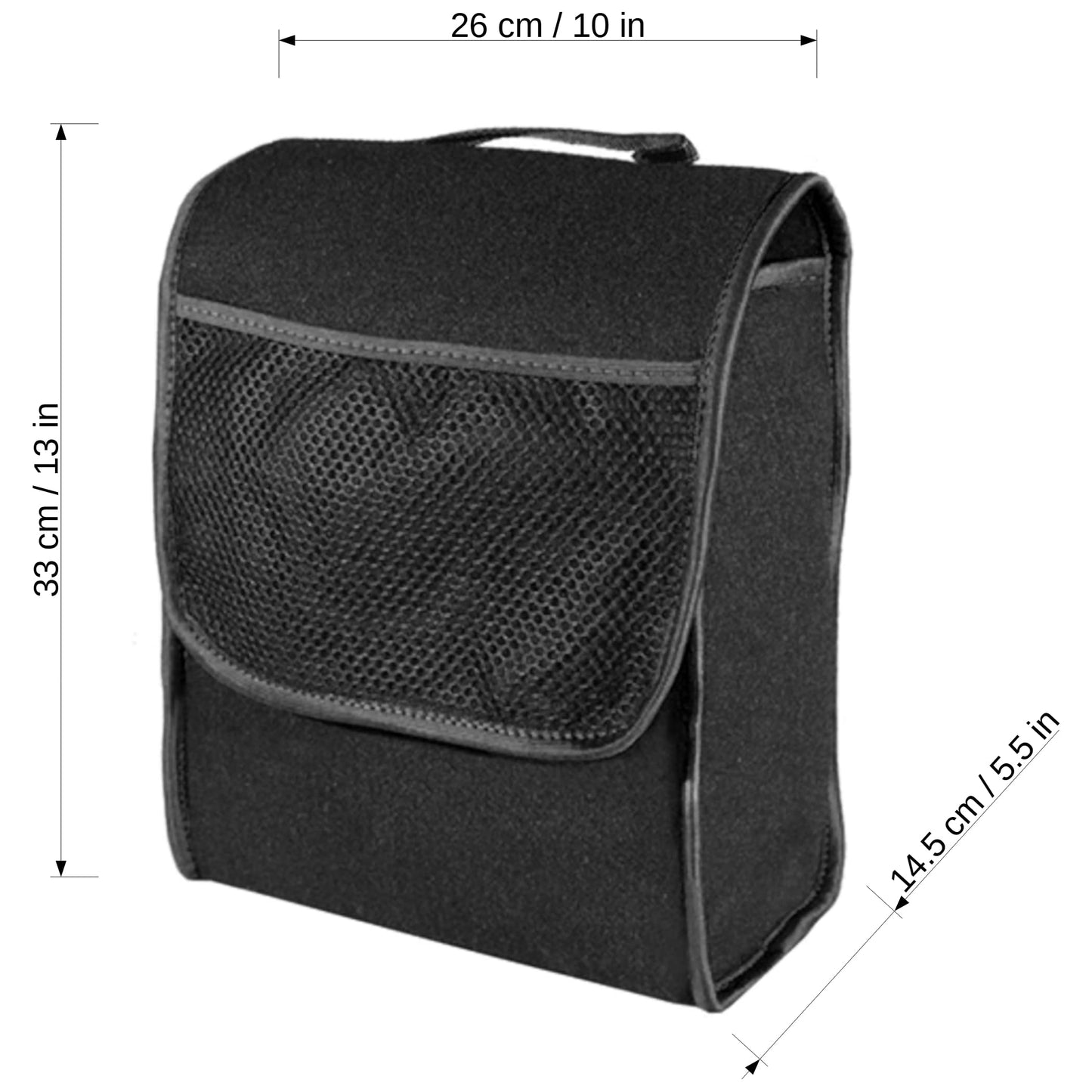 Car Boot Organiser Bag Anti Slip Foldable for Boot Storage Case Tool Bag Boot Tidy Bag, Suitable for All Vehicles, Grey Felt