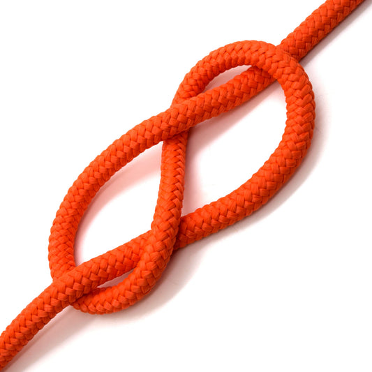 6mm x 5 metres / 16.4 ft of Orange Polypropylene Rope, Solid Braided Poly Rope Cord Twine for Boating, Yachting, Camping