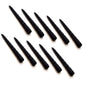 Tapered Dinner Candles, Table Spiral Candles, Pack of 10, Decorative Household Candles, Up to 7 Hours, 23 cm / 9" (Black)