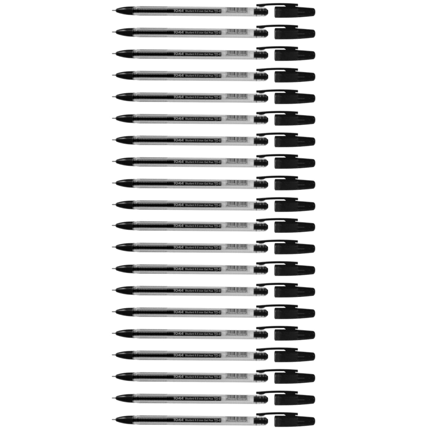 Ballpoint Pens, Gel Ink Ballpoint Pens, Smudge Free, Extra Fine Point 0.5 mm, Ideal for School, Office (Black, 20 Pens)