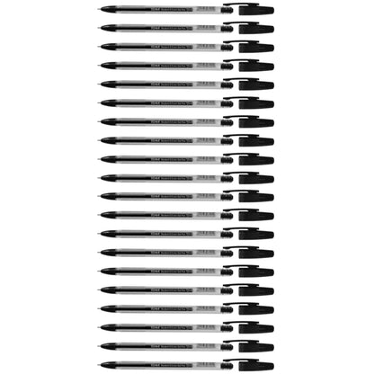 Ballpoint Pens, Gel Ink Ballpoint Pens, Smudge Free, Extra Fine Point 0.5 mm, Ideal for School, Office (Black, 20 Pens)