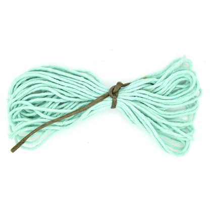 Premium Aqua Macrame Cord Twine, 10 m / 32 ft of 2 mm Thick Natural Cotton Thread Yarn Macrame Rope for DIY Crafts (Hank)