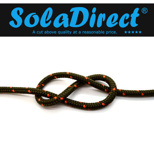 5mm x 20 metres / 65.6 ft of Camo Polypropylene Rope, Solid Braided Poly Rope Cord Twine for Boating, Yachting, Camping