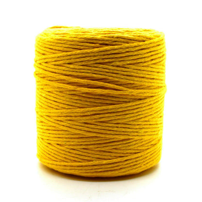 Premium Yellow Macrame Cord Twine, 200 m / 656 ft of 3 mm Thick Natural Cotton Thread Yarn Macrame Rope (Reel)