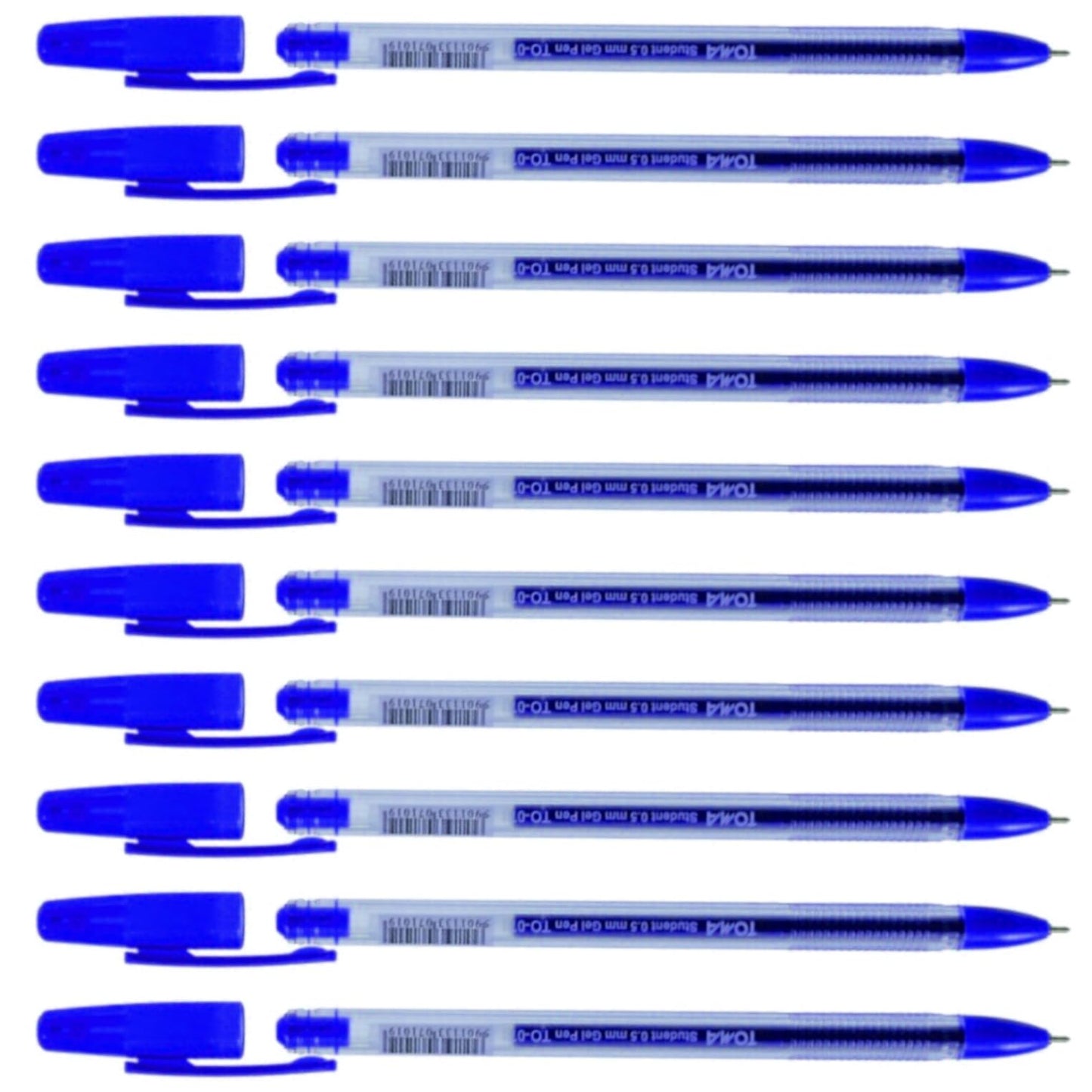 Ballpoint Pens, Gel Ink Ballpoint Pens, Smudge Free, Extra Fine Point 0.5 mm, Ideal for School, Office (Blue, 10 Pens)