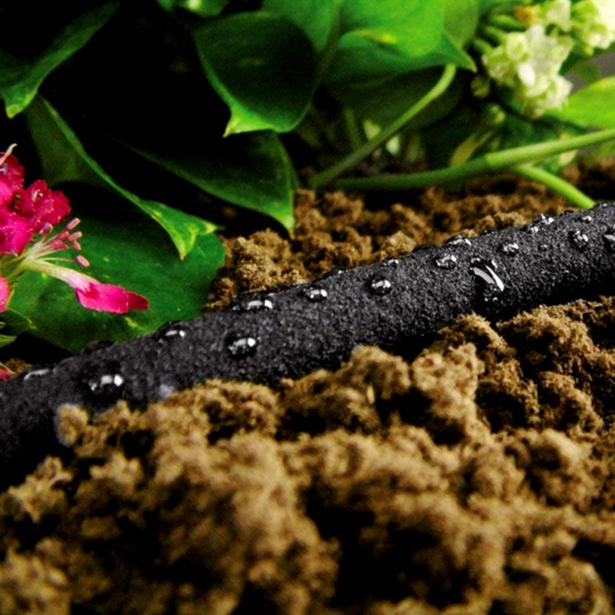 2 x 50 metres Soaker Hose, Porous Pipe, 2 x 50 m / 2 x 164 ft Long, Non-Toxic 100% Reach Compliant, Water Saving up to 70%
