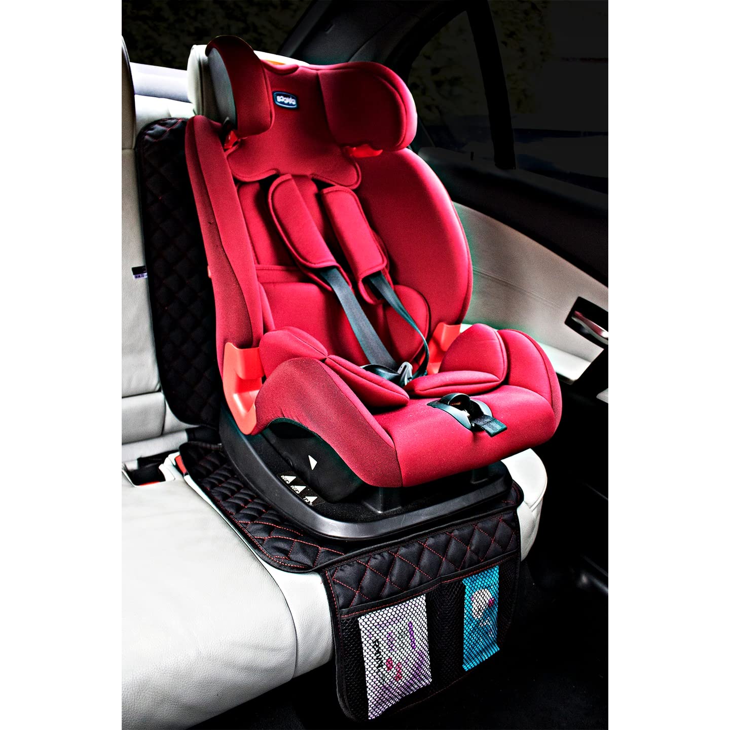Car Baby Seat Protector Mat with Organiser Child Safety Waterproof Cushion Cover