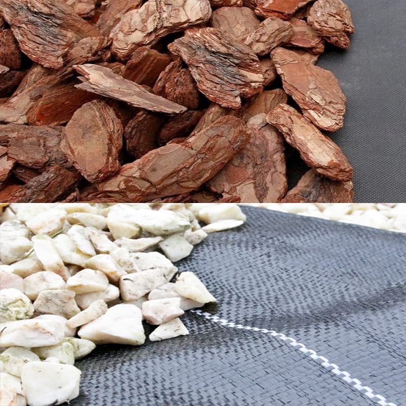 1 x 10 m / 3.2 x 32.8 ft Weed Control Membrane, Weed Control Woven Fabric, Ground Cover Sheet, 100 GSM, UV Stabilised + 20 Pegs