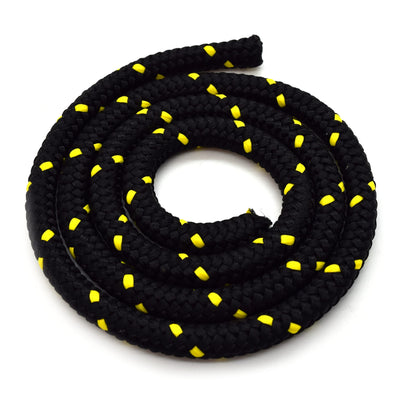 5mm x 100 metres / 328 ft of Black & Yellow Polypropylene Rope, Solid Braided Poly Rope Cord Twine for Boating, Yachting, Camping