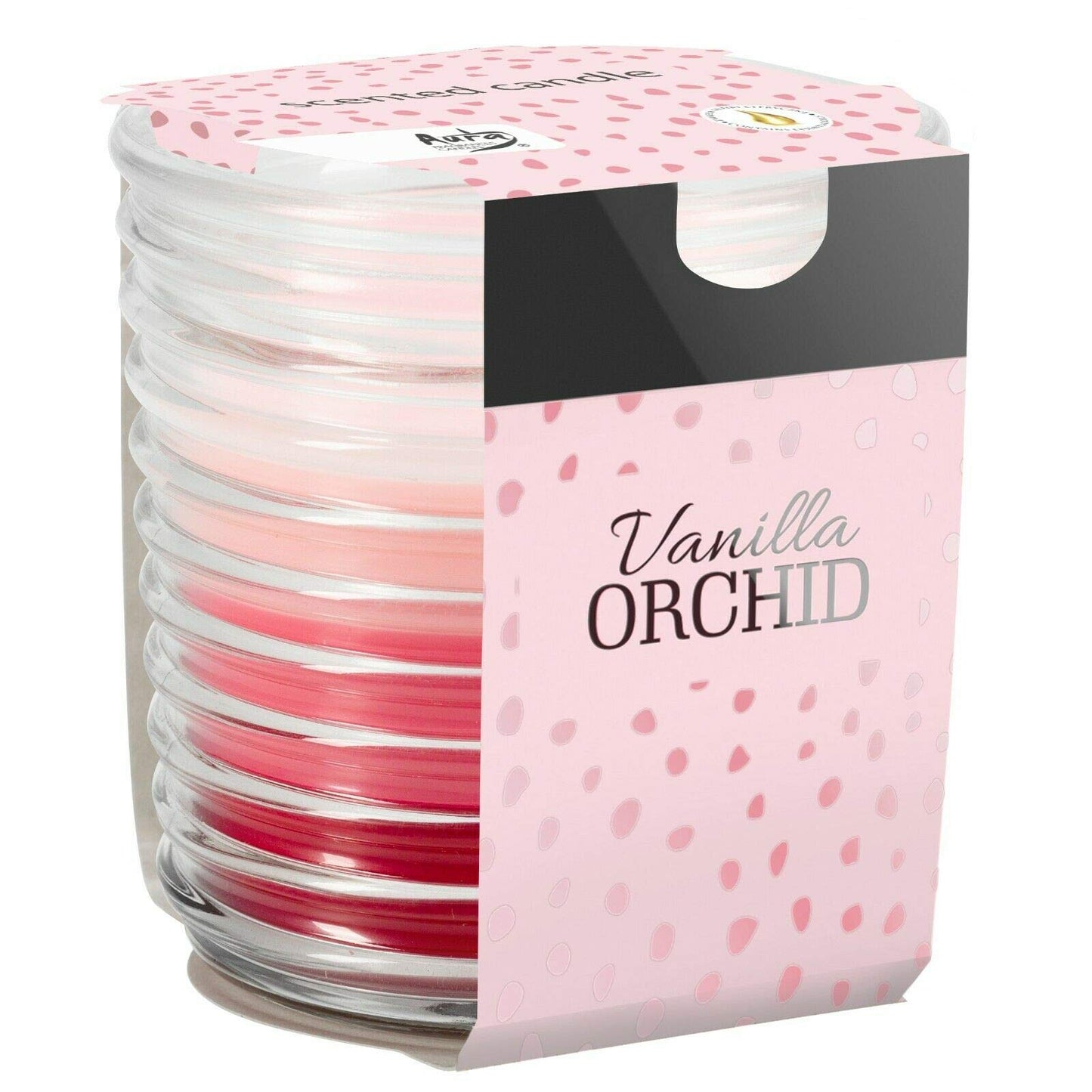 Vanilla Orchid Scented Candle In Ribbed Glass Jar Assorted Fragrance Home Decor Xmas Gift Pack
