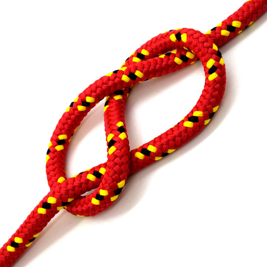 5mm x 5 metres / 16.4 ft of Red & Black Polypropylene Rope, Solid Braided Poly Rope Cord Twine for Boating, Yachting, Camping