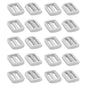 3 Bar Tri Glide Sliders Buckles Fasteners for 25 mm / 1 in Webbing Strap, Backpack, Bag - White, Plastic (Pack of 20)
