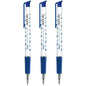 Ballpoint Pens, Retractable Smudge Free Pens, Extra Fine Point 0.5 mm, Ideal for School, Office, Everyday Use (Blue, 3 Pens)