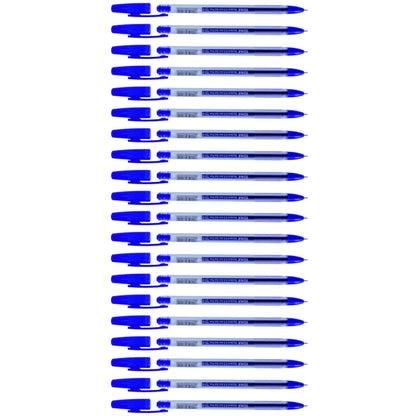 Ballpoint Pens, Gel Ink Ballpoint Pens, Smudge Free, Extra Fine Point 0.5 mm, Ideal for School, Office (Blue, 20 Pens)