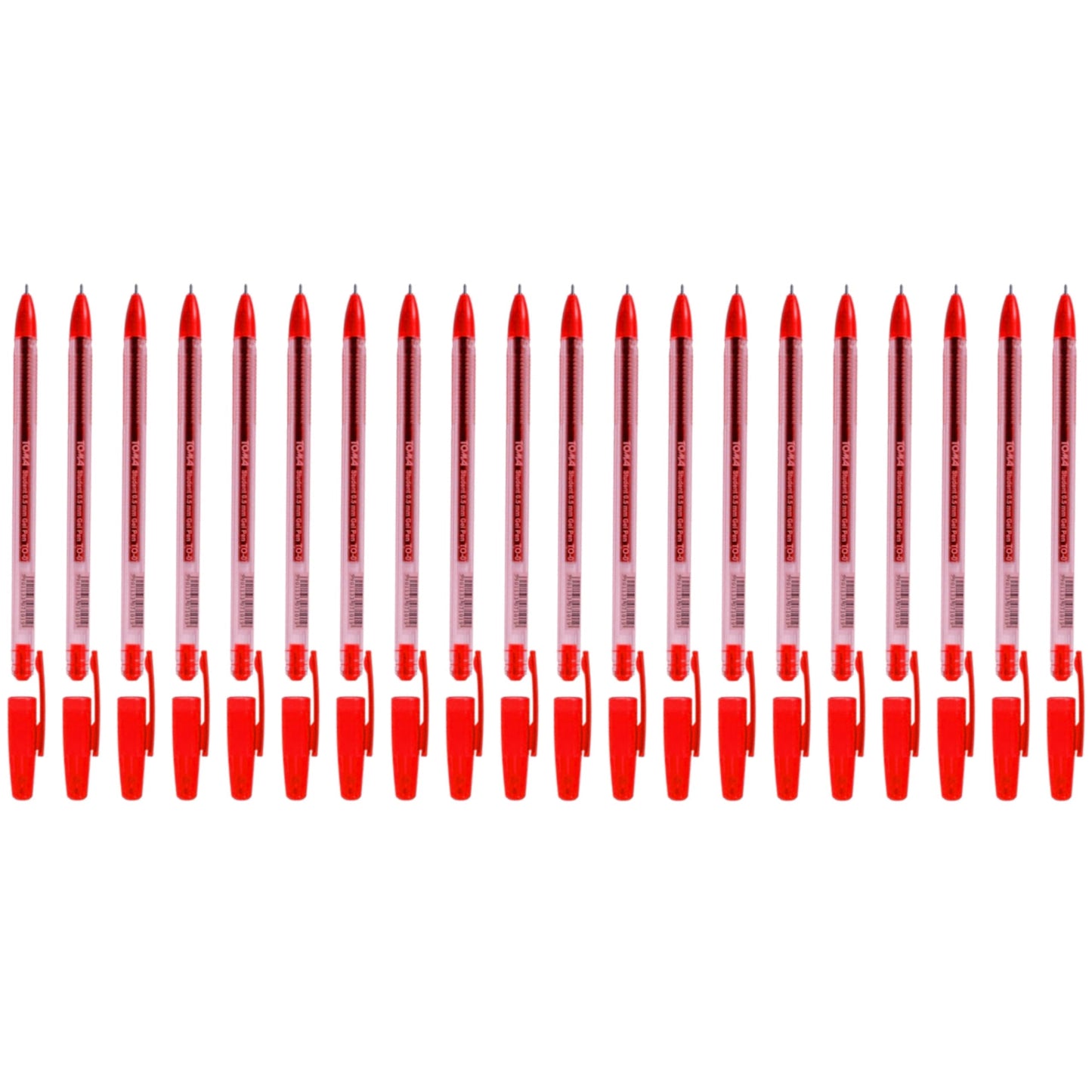 Ballpoint Pens, Gel Ink Ballpoint Pens, Smudge Free, Extra Fine Point 0.5 mm, Ideal for School, Office (Red, 20 Pens)