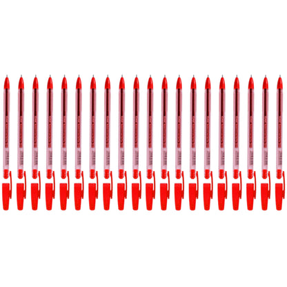 Ballpoint Pens, Gel Ink Ballpoint Pens, Smudge Free, Extra Fine Point 0.5 mm, Ideal for School, Office (Red, 20 Pens)