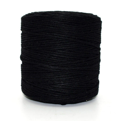 Premium Black Macrame Cord Twine, 300 m / 984 ft of 2 mm Thick Natural Cotton Thread Yarn Macrame Rope (Reel)