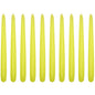 Tapered Dinner Candles, Pack of 10, Unscented, Long Burning Time, 24 cm / 19.45" (Pistachio, Varnished)