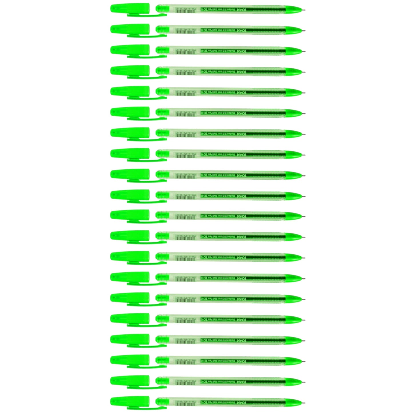 Ballpoint Pens, Gel Ink Ballpoint Pens, Smudge Free, Extra Fine Point 0.5 mm, Ideal for School, Office (Green, 20 Pens)