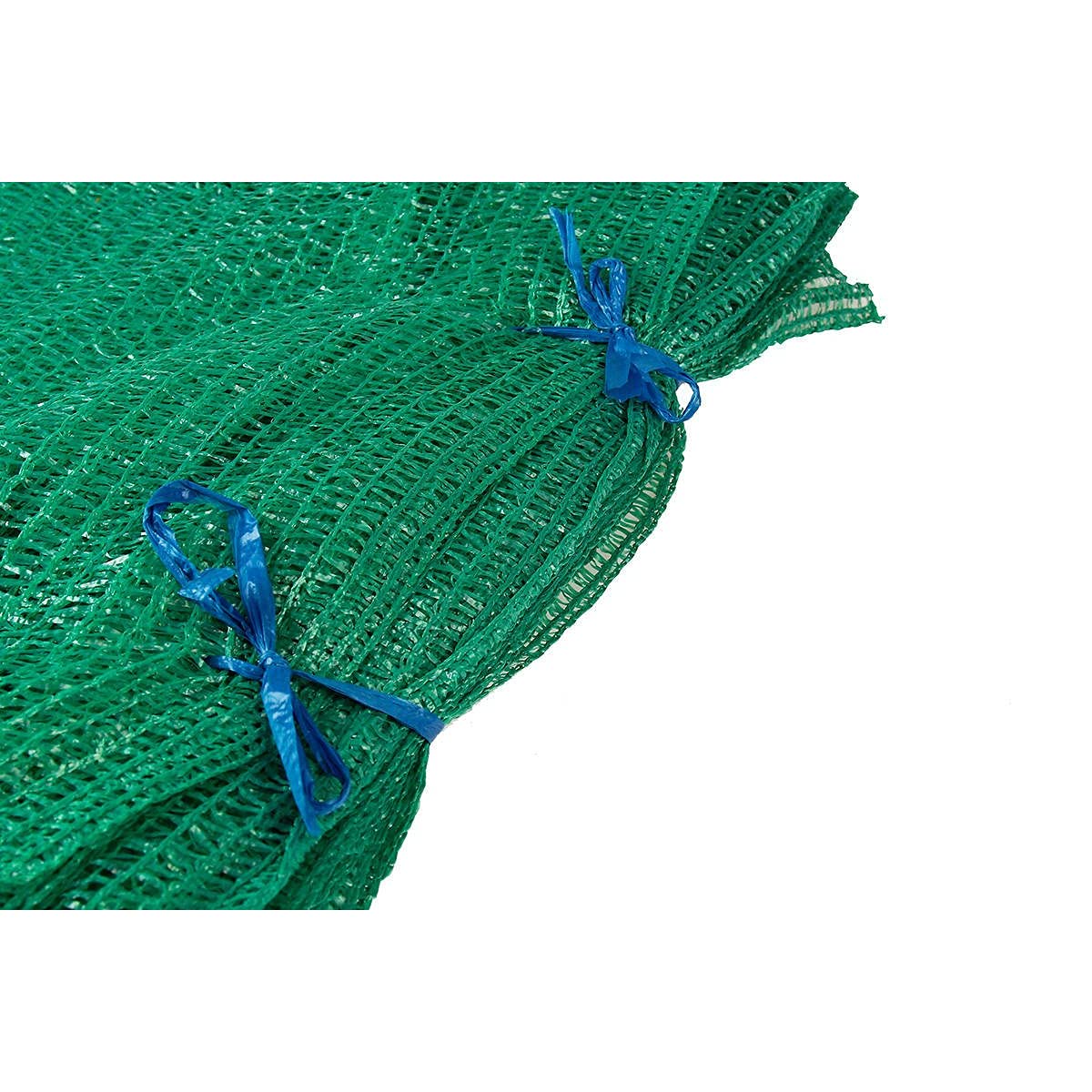 100 x Net Sacks 42 x 60 cm / 16.5 x 23.5" Max Load 15 Kg Non-Stretch with Drawstring, Raschel Bags, Mesh Sacks (Green)