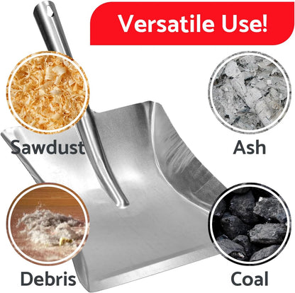 Universal Galvanized Dustpan and Brush Set - Heavy Duty, Rust-Resistant, Multipurpose Cleaning Tools
