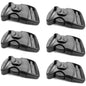 6 x Side Release Buckles, Heavy-Duty with a Lock Slider, Black Plastic Buckles for 50 mm / 2 in Webbing Strap