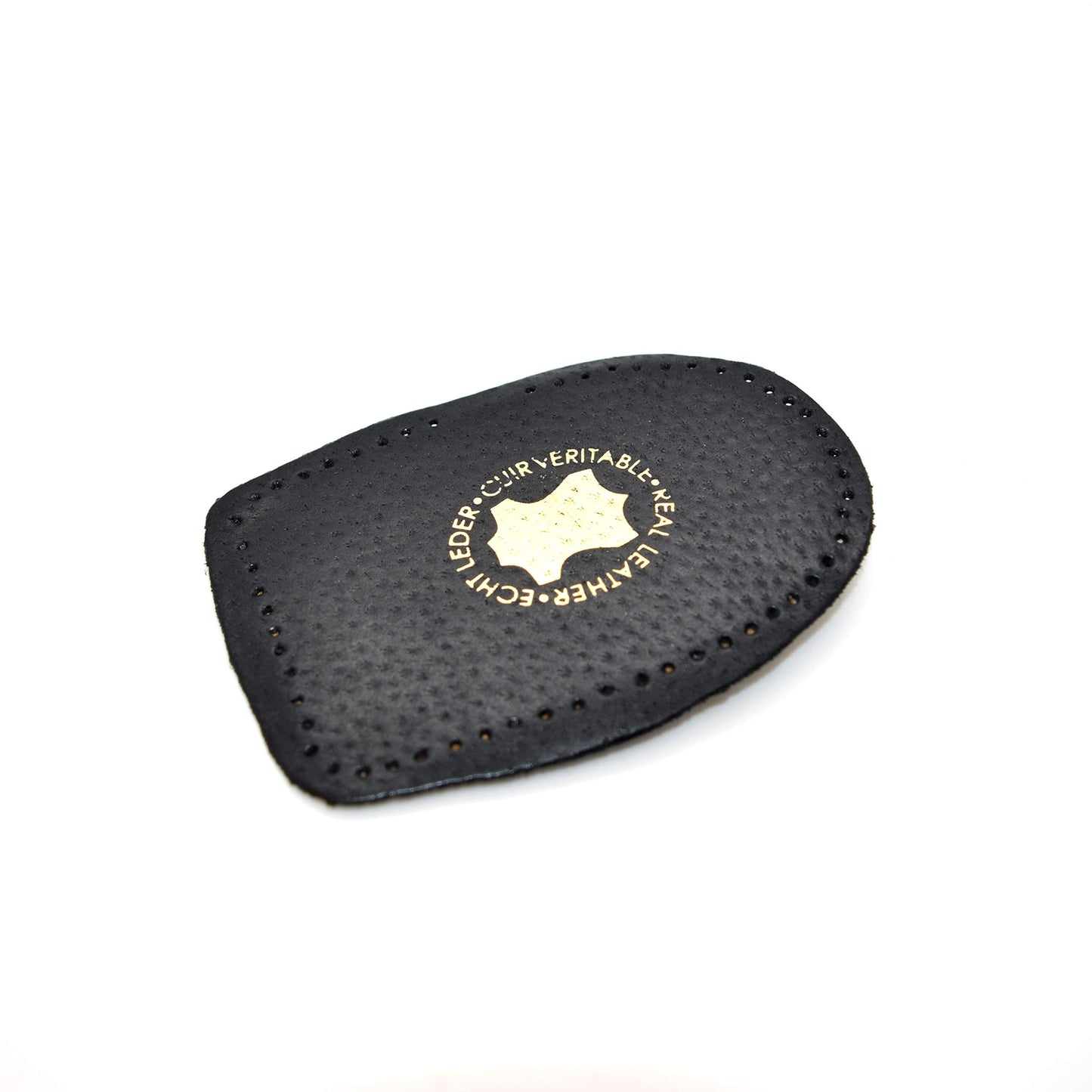 Black Leather Heel Support Orthotic Lift Pad Cork Cushion Genuine Shoe Insert Pair (3-6)