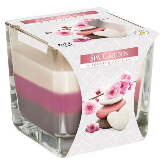 Spa Garden Scented Candle In Glass Jar 2 Wicks Assorted Fragrance Home Decor Xmas Gift
