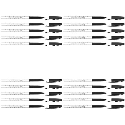 Ballpoint Pens, Smudge Free Ballpoint Pens, Extra Fine Point 0.5 mm, Ideal for School, Office, Everyday Use (Black, 20 Pens)