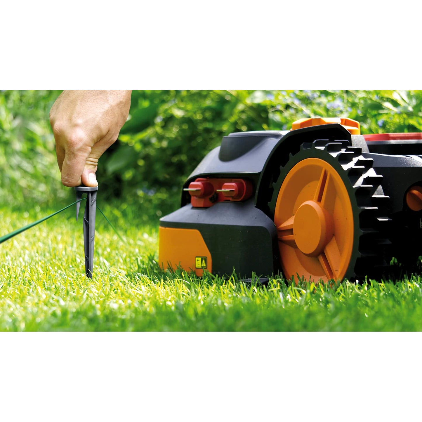 100 x Garden Pegs for Robotic Lawnmower Boundary Wire - Ground Anchors Spikes, Ground Hooks for Robotic Lawn Mower Boundary Cable