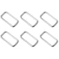 6 Pcs Buckles Set for 25 mm / 1" Webbing Strap, 6 x Rectangular Loops, Metal, Silver, Bag Making, Accessories, Straps, DIY, Crafts