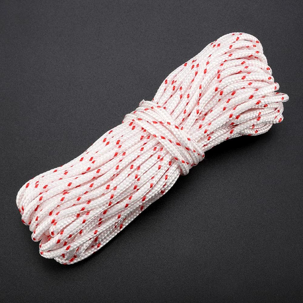 3.5 mm Pull Cord, Recoil Starter Rope for Lawnmower, Chainsaw, 5 metres / 16 ft Long Lawn Mower Replacement Pull Cord