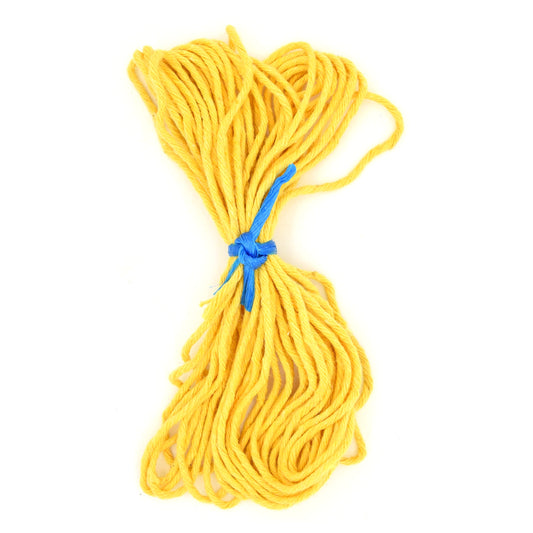 Premium Yellow Macrame Cord Twine, 20 m / 65 ft of 2 mm Thick Natural Cotton Thread Yarn Macrame Rope for DIY Crafts (Hank)
