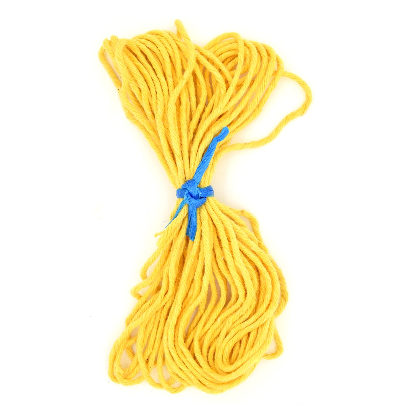 Premium Yellow Macrame Cord Twine, 50 m / 164 ft of 2 mm Thick Natural Cotton Thread Yarn Macrame Rope for DIY Crafts (Hank)