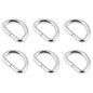 6 Pcs Buckles Set for 40 mm / 1.57" Webbing Strap, 6 x D Rings, Metal, Silver, Bag Making, Accessories, Straps, DIY, Crafts