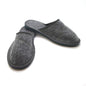 Women's Grey Felt Slippers Comfort House Slip On Shoes (Size 7 UK)