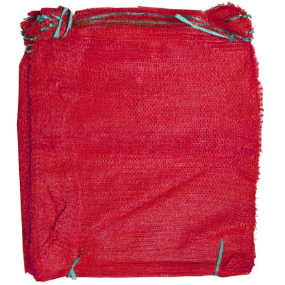 100 x Net Sacks 35 x 50 cm / 13.5 x 19.5" Max Load 10 Kg Non-Stretch with Drawstring, Raschel Bags, Mesh Sacks (Maroon)