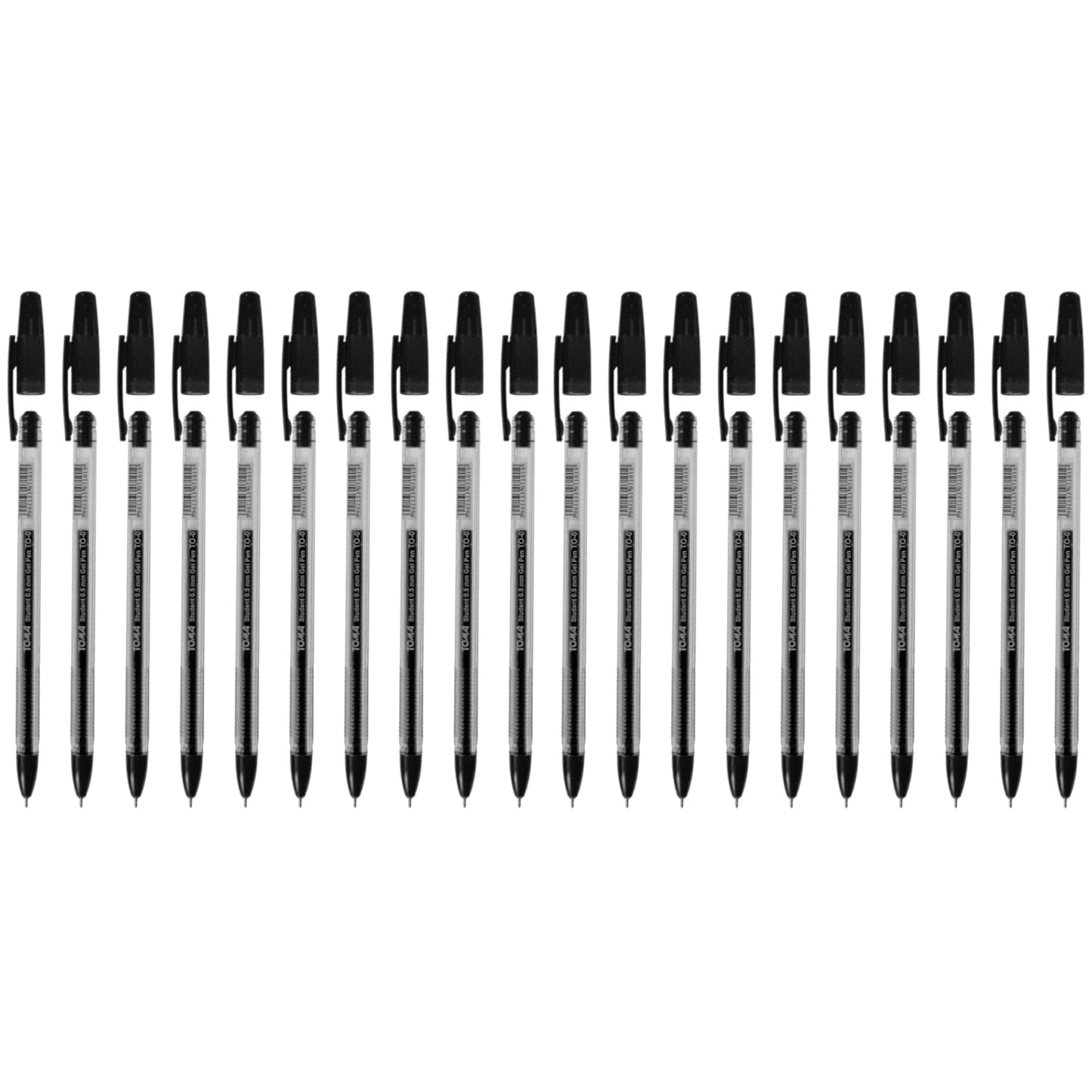 Ballpoint Pens, Gel Ink Ballpoint Pens, Smudge Free, Extra Fine Point 0.5 mm, Ideal for School, Office (Black, 20 Pens)