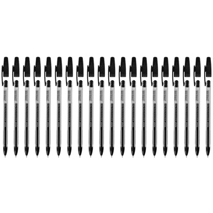 Ballpoint Pens, Gel Ink Ballpoint Pens, Smudge Free, Extra Fine Point 0.5 mm, Ideal for School, Office (Black, 20 Pens)